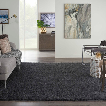 Nourison Shangri-la Shi01 Charcoal Area Rugs