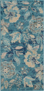 Nourison Tranquil Tra02 Turquoise Area Rugs