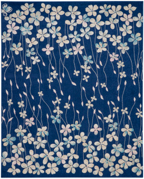 Nourison Tranquil Tra04 Navy Area Rugs