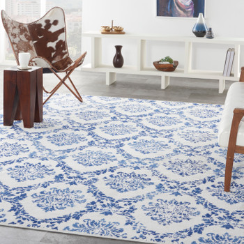 Nourison Whimsicle Whs01 Ivory Navy Area Rugs