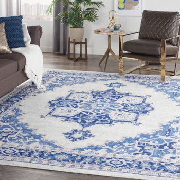 Nourison Whimsicle Whs03 Ivory Blue Area Rugs
