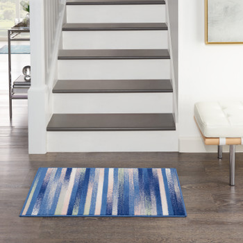 Nourison Whimsicle Whs12 Blue Multicolor Area Rugs