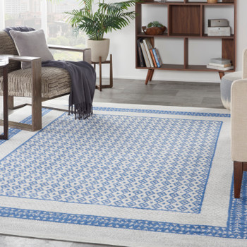 Nourison Whimsicle Whs13 Ivory Blue Area Rugs