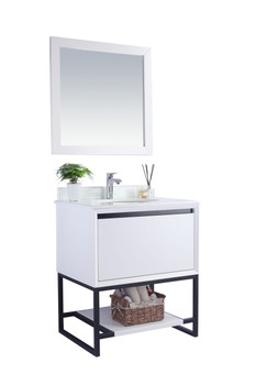 Alto 30 - White Cabinet + Pure White Phoenix Stone Countertop