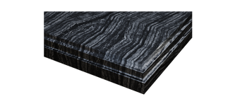 Black Wood Marble Countertop - 30" - Single Hole With Rectangular Sink