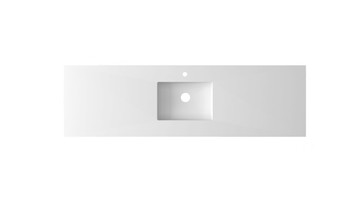 Viva Stone 66" Single Sink Matte White - Solid Surface Countertop