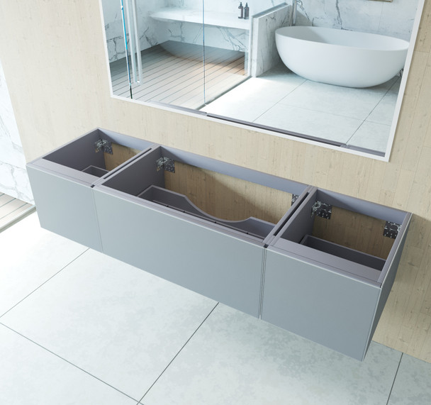 Vitri 72 - Fossil Grey Single Sink Cabinet