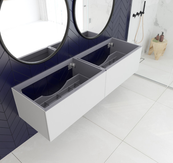 Vitri 72 - Cloud White Double Sink Cabinet