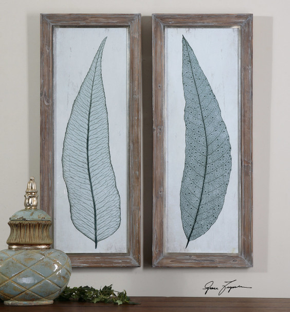 Uttermost Tall Leaves Framed Art Set/2