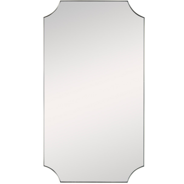 Uttermost Lennox Brass Scalloped Corner Mirror