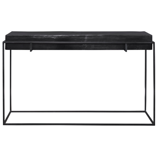 Uttermost Telone Modern Black Console Table