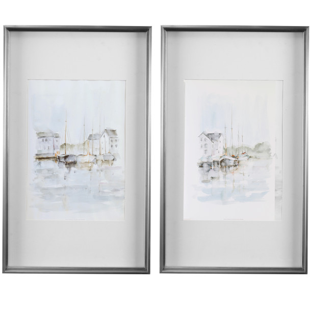 Uttermost New England Port Framed Prints, S/2