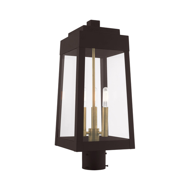 Livex Lighting 3 Lt Bronze Outdoor Post Top Lantern - 20856-07