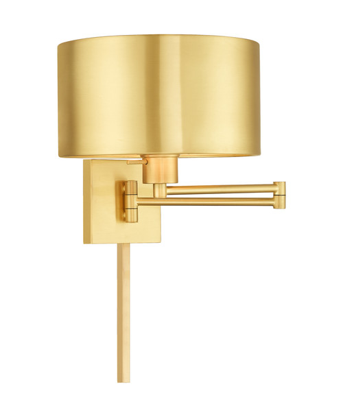 Livex Lighting 1 Lt Satin Brass Swing Arm Wall Lamp - 40034-12