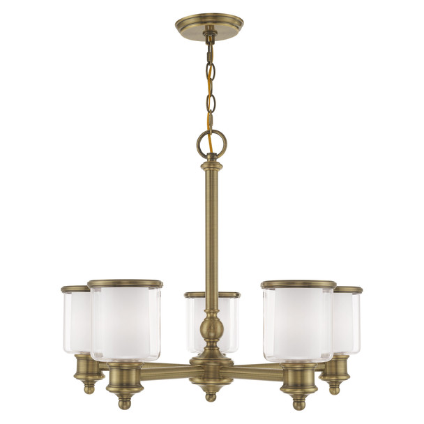 Livex Lighting 5 Lt Antique Brass Chandelier - 40205-01