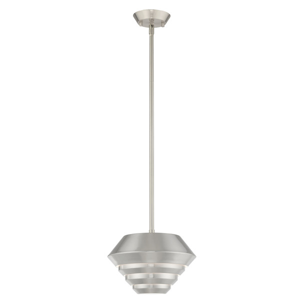 Livex Lighting 1 Lt Brushed Nickel Mini Pendant - 40401-91