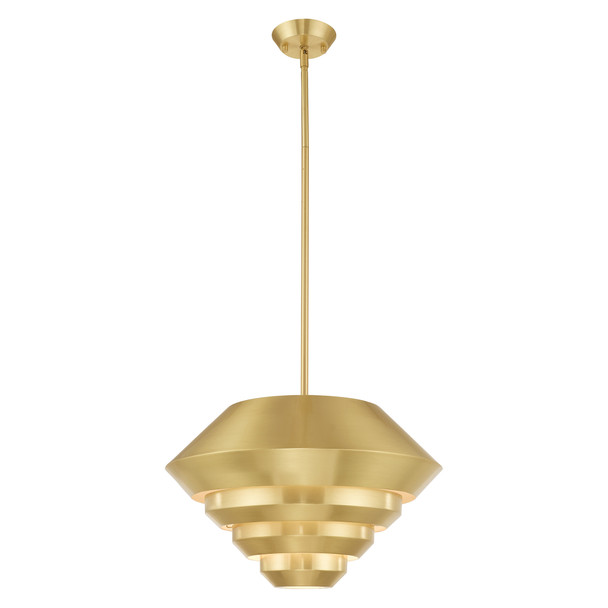 Livex Lighting 1 Lt Satin Brass Mini Pendant - 40402-12