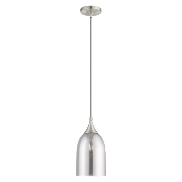 Livex Lighting 1 Lt Brushed Nickel Mini Pendant - 40649-91