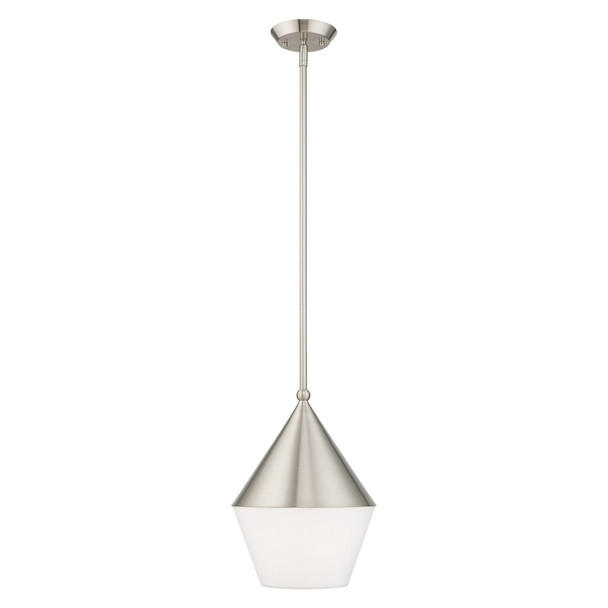 Livex Lighting 1 Lt Brushed Nickel Mini Pendant - 40684-91