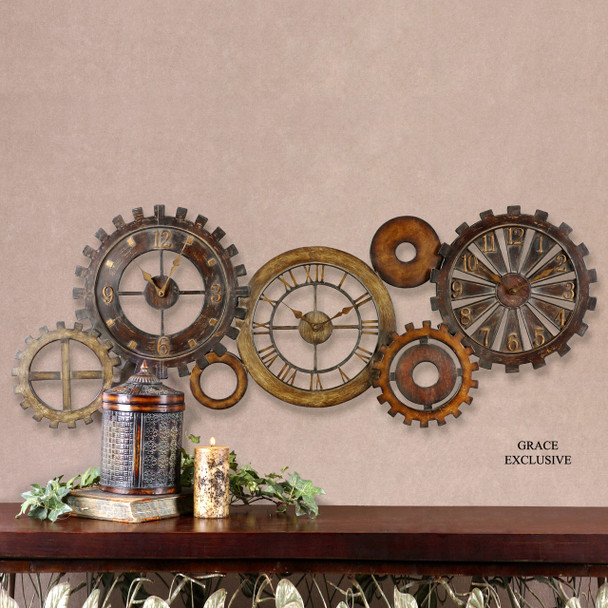 Uttermost Spare Parts Wall Clock