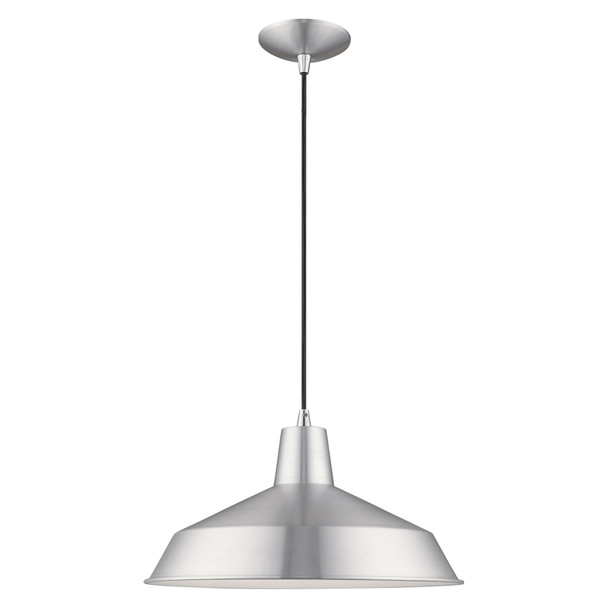 Livex Lighting 1 Lt Brushed Aluminum Mini Pendant - 41183-66