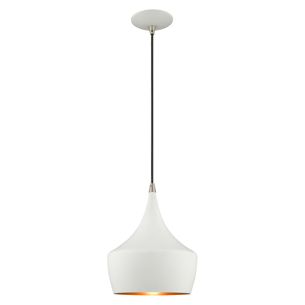 Livex Lighting 1 Lt White Mini Pendant - 41186-03