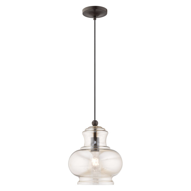 Livex Lighting 1 Lt English Bronze Mini Pendant - 41222-92