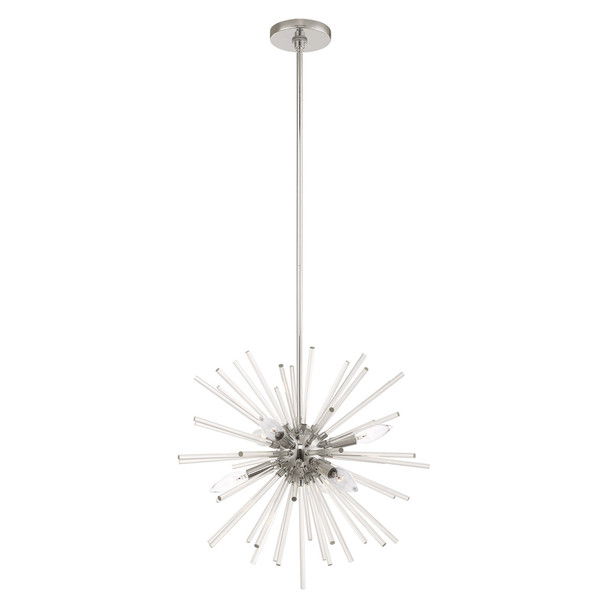 Livex Lighting 6 Lt Polished Chrome Pendant Chandelier - 41254-05