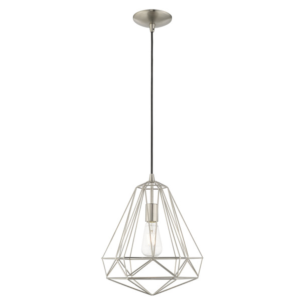 Livex Lighting 1 Lt Brushed Nickel Mini Pendant - 41324-91