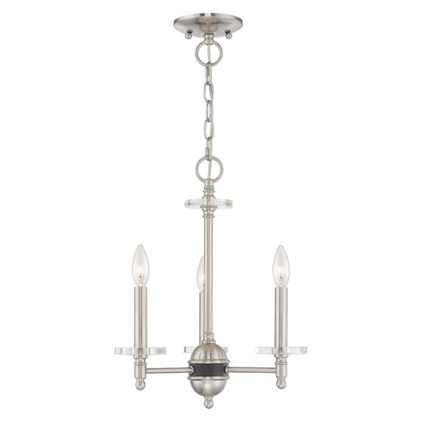 Livex Lighting 3 Lt Brushed Nickel Mini Chandelier - 42703-91