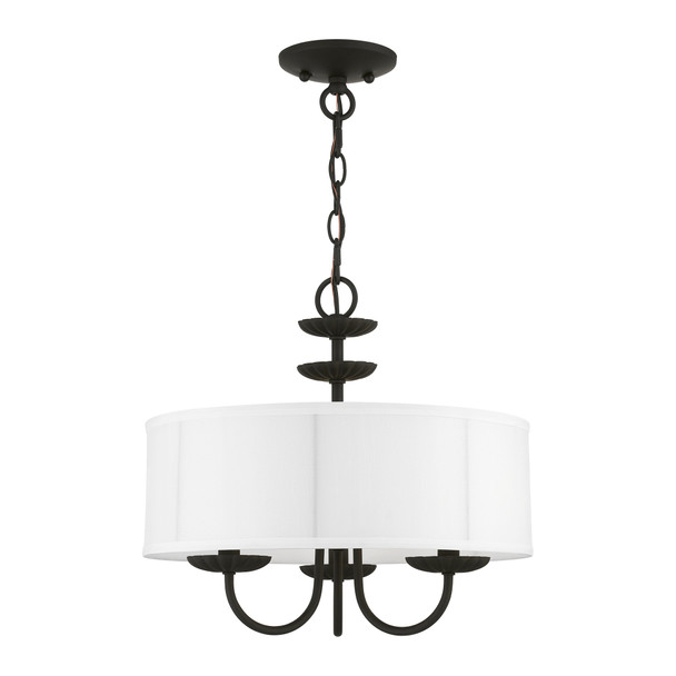 Livex Lighting 3 Light Black Pendant Chandelier - 42983-04