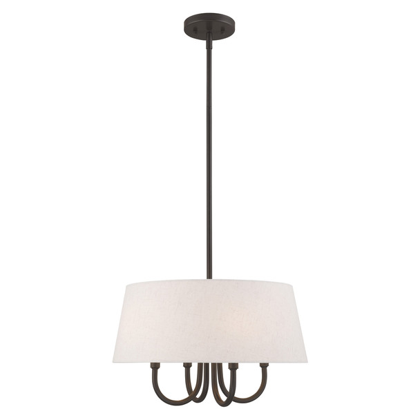 Livex Lighting 4 Lt English Bronze Pendant Chandelier - 50804-92