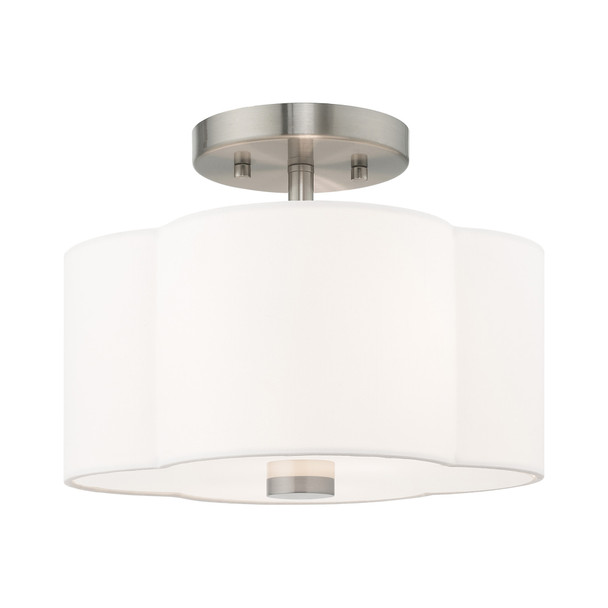 Livex Lighting 2 Lt Brushed Nickel Ceiling Mount - 52151-91