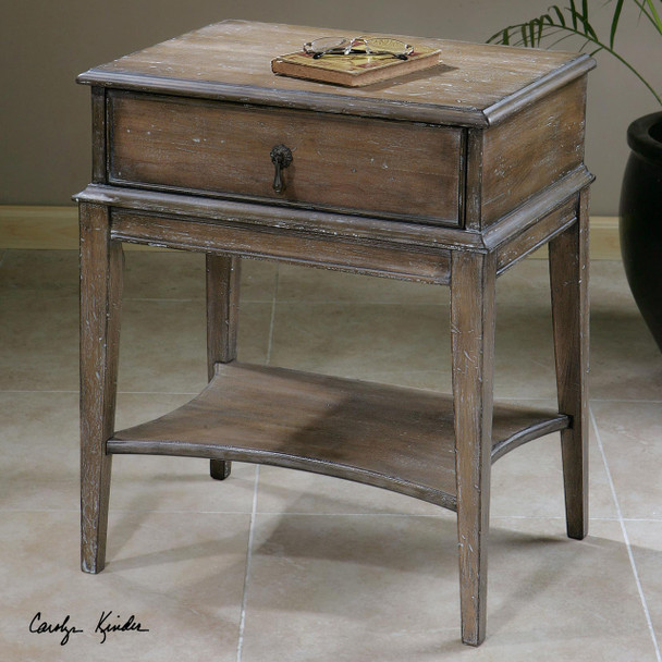 Uttermost Hanford Weathered Accent Table