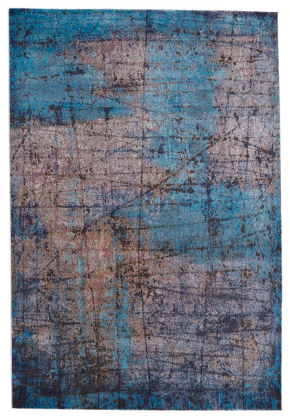 Jaipur Living Hoku BOR08 Abstract Blue Power Loomed Area Rugs