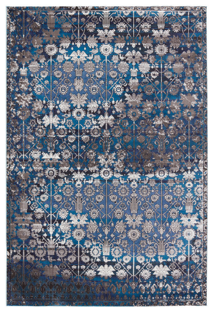 Jaipur Living Izar BOR10 Trellis Blue Power Loomed Area Rugs