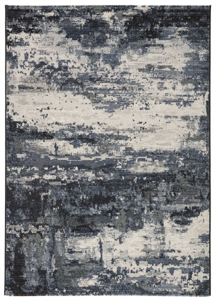 Jaipur Living Buxton DSH21 Abstract Blue Power Loomed Area Rugs