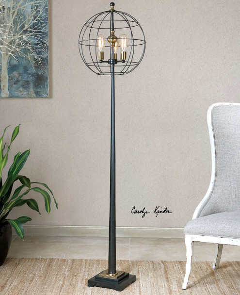 Uttermost Palla Round Cage Floor Lamp