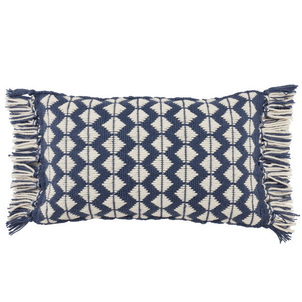 Jaipur Living Perdita CHE03 Geometric Dark Blue - 13"x21" 100% Polyester Pillow