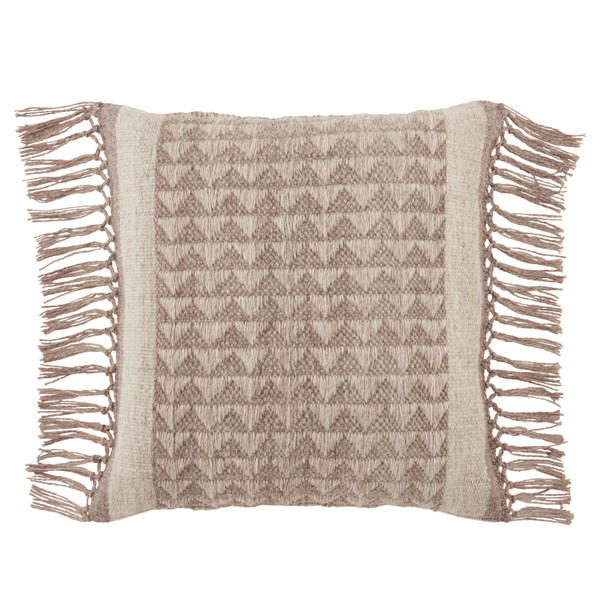 Jaipur Living Edris LIR01 Geometric Taupe - 18"x18" 100% Polyester Pillow
