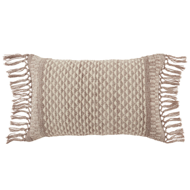 Jaipur Living Haskell LIR08 Geometric Taupe - 13"x21" 100% Polyester Pillow