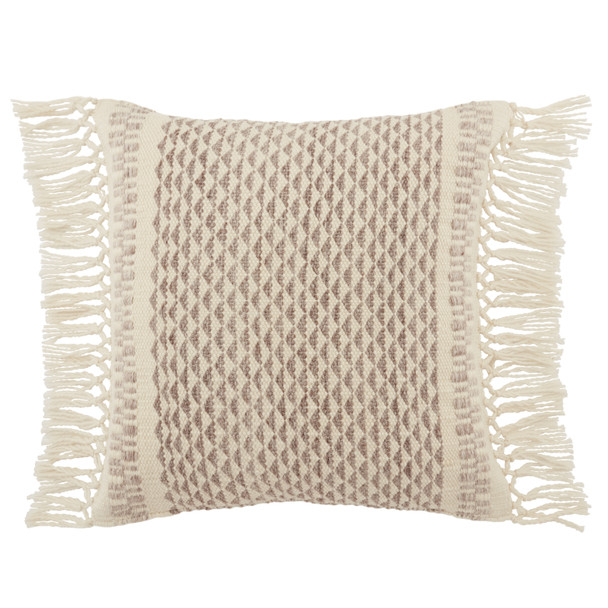 Jaipur Living Haskell LIR10 Geometric Taupe - 18"x18" 100% Polyester Pillow