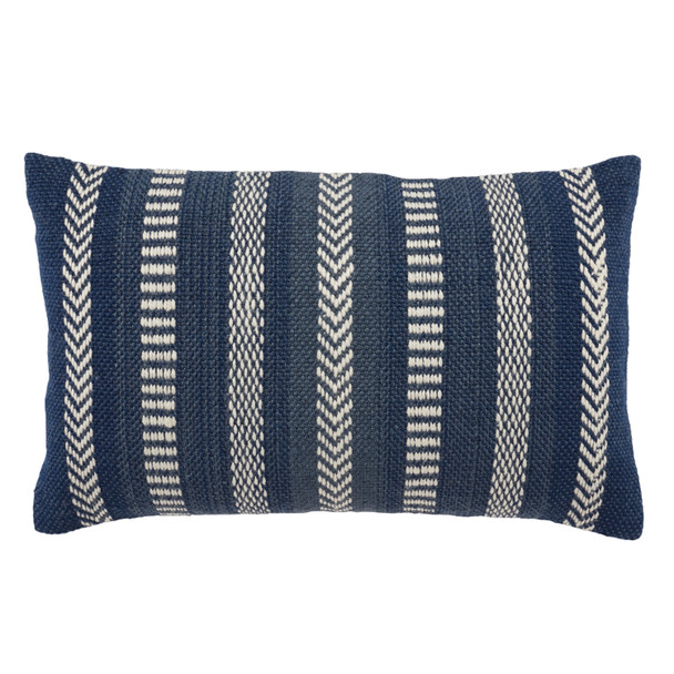 Jaipur Living Papyrus PMP02 Stripes Blue - 13"x21" 100% Polyester Pillow