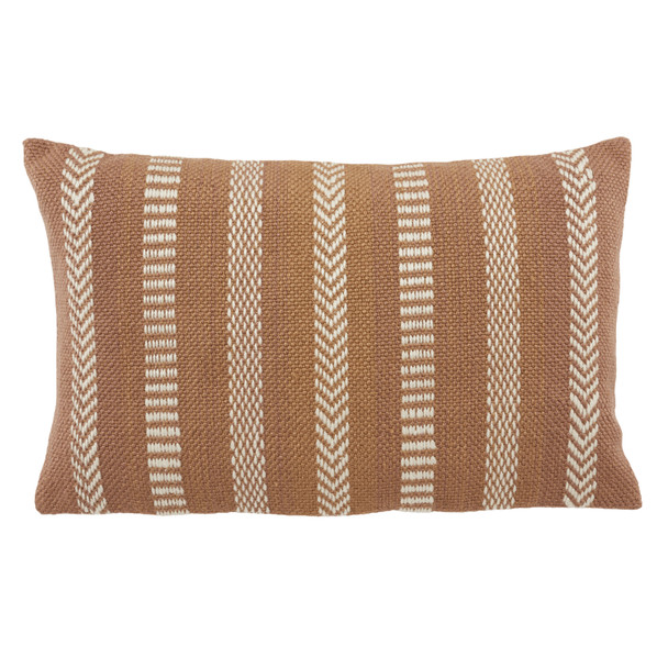 Jaipur Living Papyrus PMP03 Stripes Tan - 13"x21" 100% Polyester Pillow