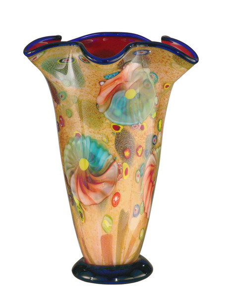 Dale Tiffany Coast Sand Hand Blown Art Glass Vase