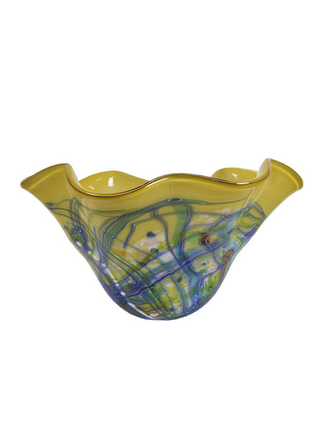 Dale Tiffany Viola Hand Blown Art Glass Bowl