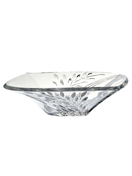 Dale Tiffany Springdale 13.25"w Clear Leaf 24% Lead Crystal Bowl
