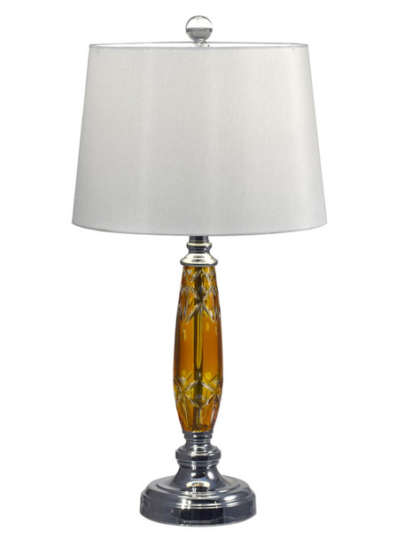 Dale Tiffany Autumn Lake 24% Lead Hand Cut Crystal Table Lamp