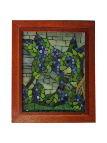 Dale Tiffany Springdale 10"h Snowball Wisteria Mosaic Art Glass Wall Panel