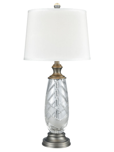 Dale Tiffany Lake Butler 24% Lead Hand Cut Crystal Table Lamp